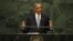 El presidente estadounidense, Barack Obama, interviene en la Asamblea General de las Naciones Unidas celebrada en Nueva York (Estados Unidos).