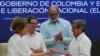 Representantes del gobierno de Colombia y del ELN en La Habana, Cuba, el 6 de febrero de 2024. (AP/Ramón Espinosa)