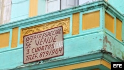 Vista exterior de una vivienda en venta en La Habana, Cuba.