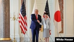 Donald Trump y la primer ministra de Japón Sanae Takaichi