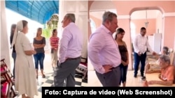 El encargado de Negocios de la embajada de Estados Unidos en La Habana, Mike Hammer, visitando ancianos en Cuba.