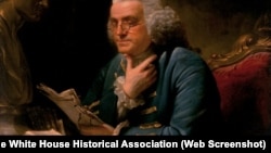 El retrato de Benjamin Franklin por David Martin en 1767 fue encargado por la firma William Alexander & Sons, de Edimburgo. The White House Historical Association