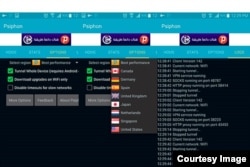 Opciones y pantalla de logs para leer proceso de conexión y errores (Captura de Pantalla/Orlando González)