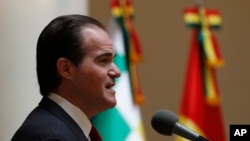 Mauricio Claver-Carone, 15 de enero de 2020, en La Paz, Bolivia. (AP Foto/Juan Karita, archivo)