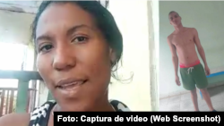 Yiriam Mejías Ramos y su hijo Dennis Eliades Céspedes Mejías