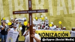 Imagen de la campaña #CanonizaciónSinPresosPolíticos.