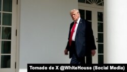 El presidente de los Estados Unidos Donald J. Trump en la Casa Blanca.