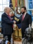 El presidente Donald Trump con el líder sirio Ahmed al-Sharaa en la Casa Blanca. 