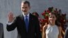 El Rey Felipe VI y la Reina Letizia en una ceremonia en la plaza cívica José Martí, en La Habana. 