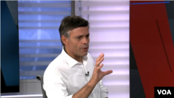 FOTO ARCHIVO. Leopoldo López en entrevista con VOA.