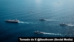 Despliegue militar en el Caribe en la operación Lanza del Sur.