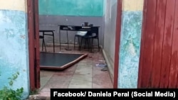 Una escuela afectada por el huracán en el Oriente de Cuba.