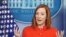 La portavoz de la Casa Blanca, Jen Psaki, durante una rueda de prensa en la residencia presidencial, el 26 de enero de 2021.