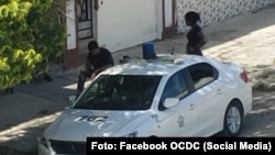 Una imagen publicada por el Observatorio de Derechos Culturales muestra el cerco policial en los alrededores de la casa Jenny Pantoja Torres