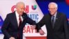 Los aspirantes a la denominación por el Partido Demócrata: el exvicepresidente Joe Biden y el el senador por Vermont Bernie Sanders.